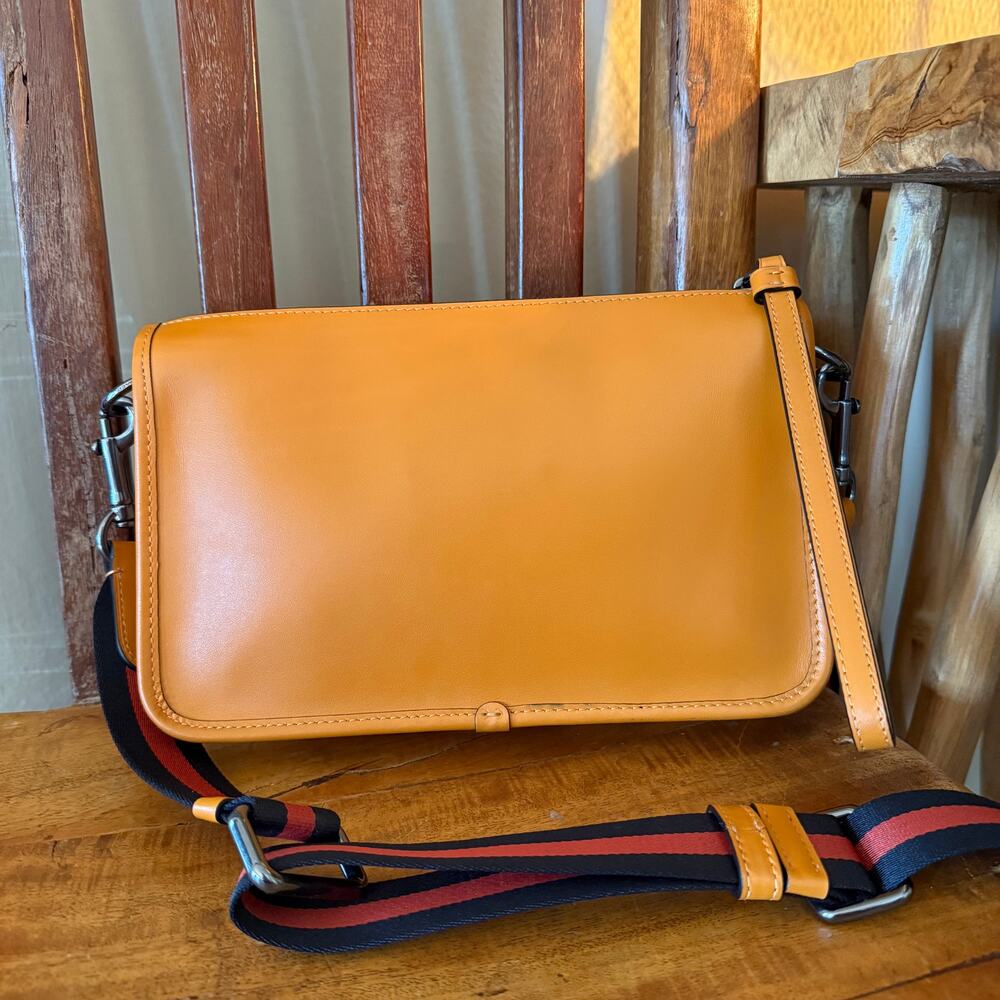 Coach Heritage Small Convertible Butterscotch Leather Crossbody Wristlet Bag - Picture 4 of 15